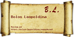 Bolos Leopoldina névjegykártya